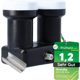 GSS Grundig Monoblock Single LNB Astra Hotbird for 1 Subscriber & 2 Satellites, 1x HD 4K LNC for Direct Connection (TV, Sat Receiver) LMB for Satellite Dish