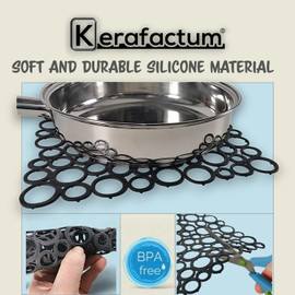 Kerafactum - Heat Resistant Sink Liner Can Be Cut to Size for Optimal Protection, Dishwasher Safe and Non-Slip, Quality from Europe - No Discolouration, No Limescale Stains and Toxic Odour
