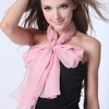 Fashionable Solid Color Chiffon Scarf - Soft Pink