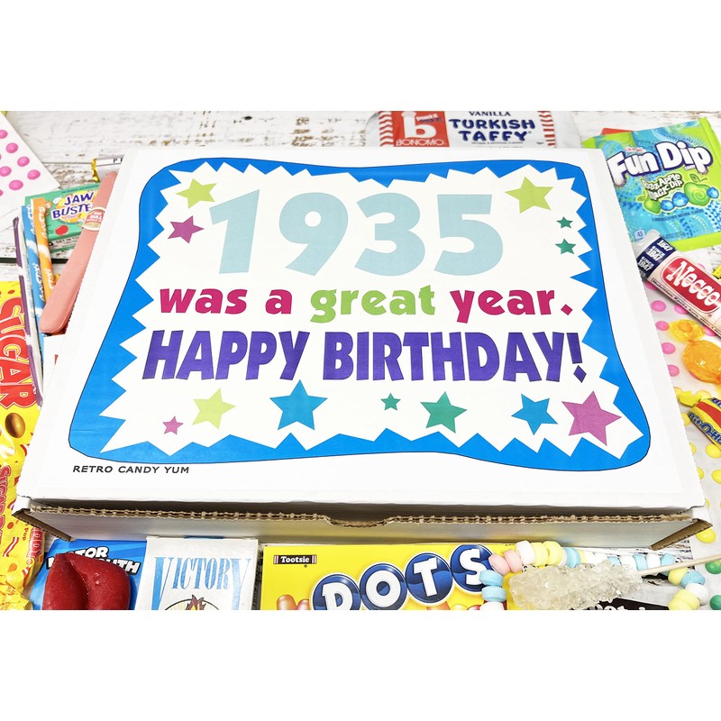 RETRO CANDY YUM ~ 1935 91st Birthday Gift Box of