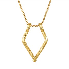 Flongo Möbius Ring Holder Necklace for Women: Gold Geometric Triangle Pendant for Wedding Rings and Engagement Rings - Gift for Women, Wife, Girlfriend, Nurses and Doctors