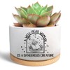 WSLCHOVE Funny Book Lovers Gifts for Women, Succulent Plant Pot,