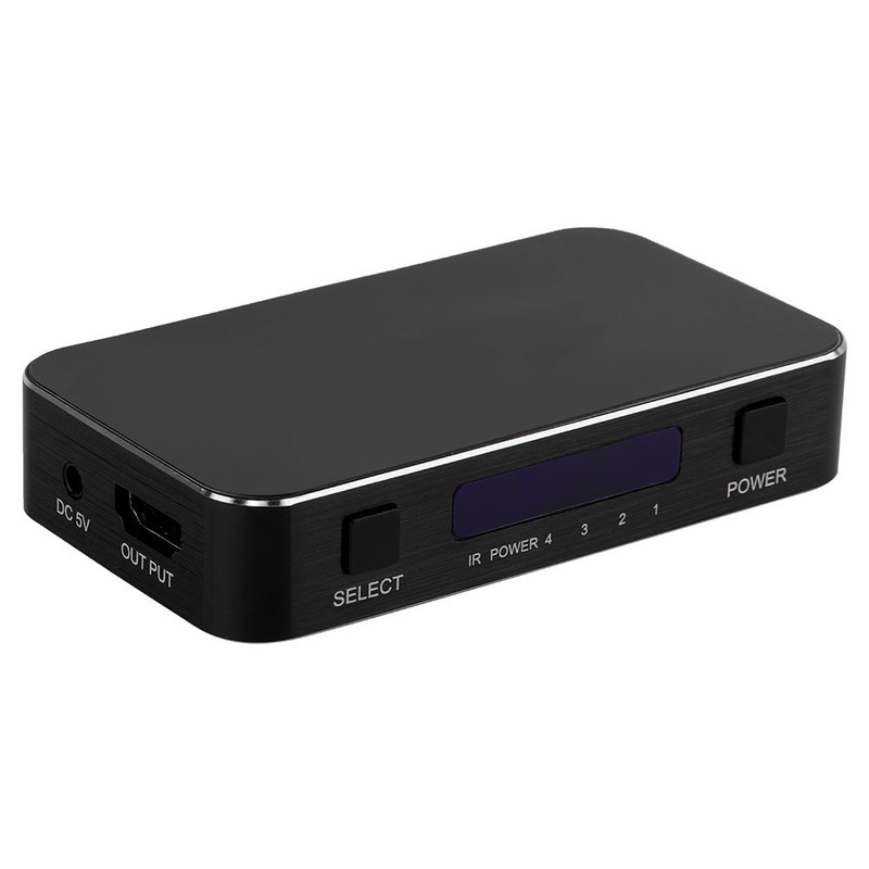 HDMI 2.1 Switch Splitter 4x1 Repeater Switch Box Hub HDCP2.2HDR4K/60HZ
