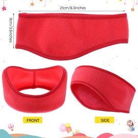 BBTO 4 Pieces Kids Fleece Headband Winter Ear Warmer Ear Muff Headbands for Child Outside Sporting Running (Bright Color)