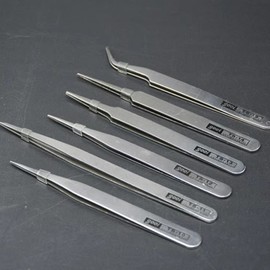 Beauty Tweezers for Eyebrows and Eyelashes Straight Tip 20ea