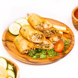 Rainforest Bowls Set of 4 10" Round Javanese Teak Wood Dinner Plates- Perfect for Everyday Use- Hot & Cold Friendly, Ultra-Durable, Premium Wooden Plates- Handcrafted by Indonesian Artisans