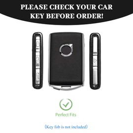 OFF WE GO for Volvo Key Fob Cover, Soft TPU Protection Key Fob Case Compatible with Volvo XC40 XC60 XC90 S60 S90 V60 V90 Polestar 1 Polestar 2 Smart Car Key Accessories (Silver Blue)
