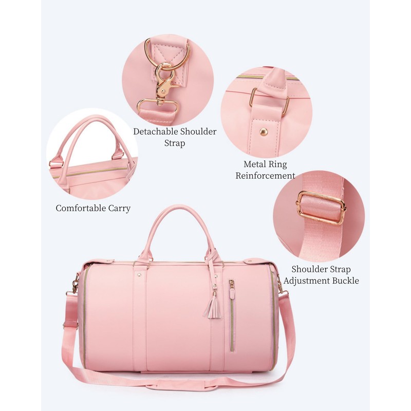 Rolling Garment Bag for Travel, 3-in-1 Convertible Carry On Garment