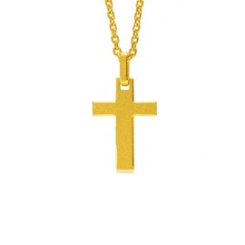 AMQUSUPO Cross Necklace 14k Gold Plated Cross Pendant Necklace Chain for Women Men Jewelry Valentines Day Birthday Christian Gifts for Her 18.1/20/22 inch