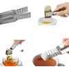 Silver 4Pcs Tea Bag Strainer Clip and Fruit Tongs -
