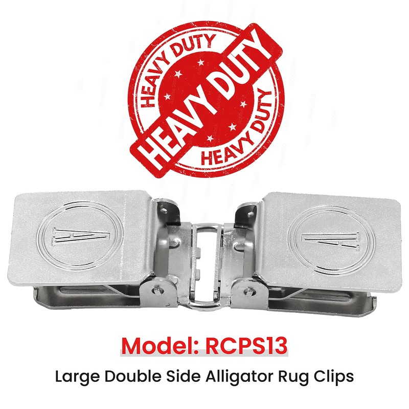 ANDUSTRIAL - Large Double-Sided Alligator Rug Clips for Extending Or