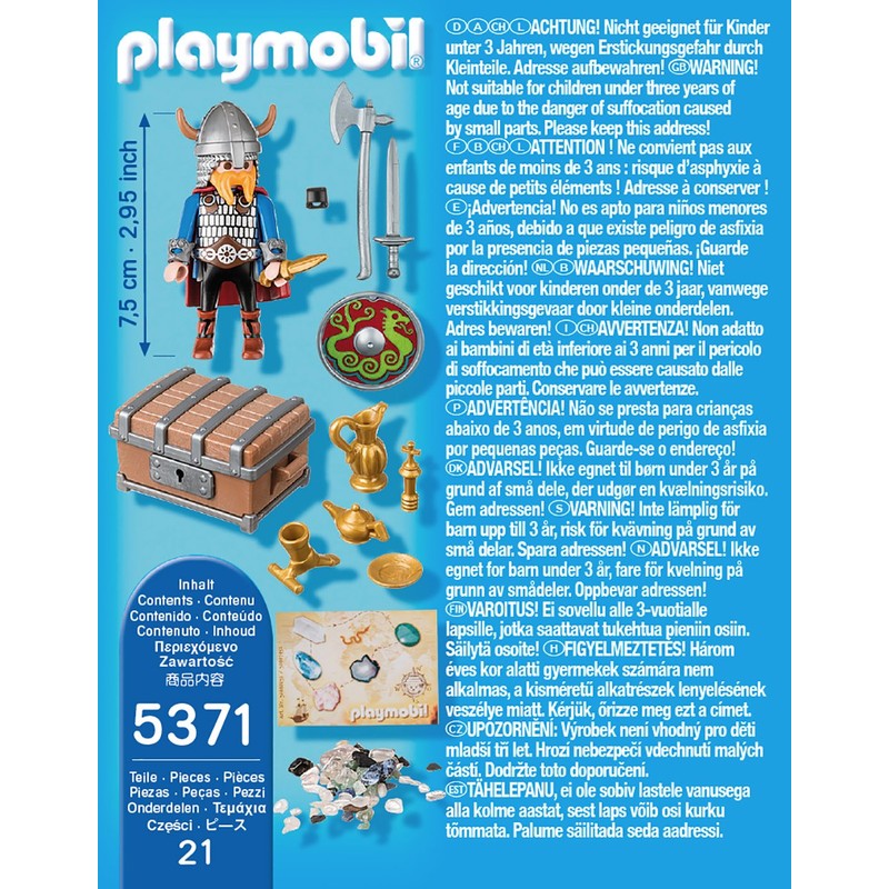 Playmobil 5371 Specials Plus Viking Toy with Treasure