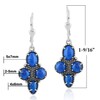 American West Jewelry Sterling Silver Lapis Lazuli Lever Back Earrings