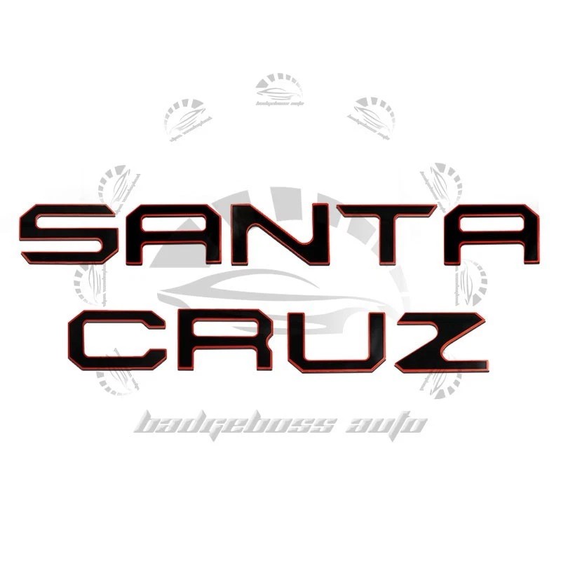 Unbranded 3D BLACK RED RAISED DOMED TAILGATE LETTERS REAR EMBLEM