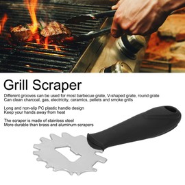 Raspador De Parrilla Cepillo De Rescate Para Parrilla Con Raspador, Limpiador De Parrilla - Herramienta Limpiadora De Barbacoa De Acero Inoxidable, Sin Cerdas, Con Abridor De Botellas De Cerveza - Acc