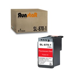 Run Star SL-870-1 SL870-1 SL8701 Fluorescent Red Compatible Ink Cartridge Compatible for Pitney Bowes SendPro Mailstation Postage Meter CSD1 Printer (1 Pack)