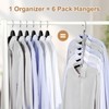TOPIA HANGER Clothes Hanger Space Saving, 6 Tier Shirt Coat