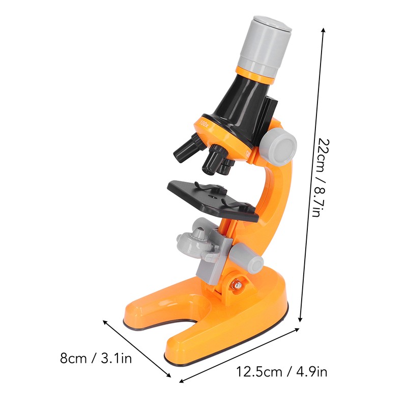 Kids Microscope Kit LED 1200X Microscope with Specimen Slides Science