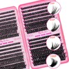 Selawasty Lash Clusters 616pcs Natural Lash Extension Individual Cluster Eyelash
