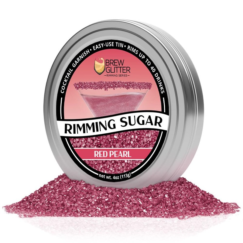 Brew Glitter - Red Rimming Sugar (4oz, 1x Bar Tin)
