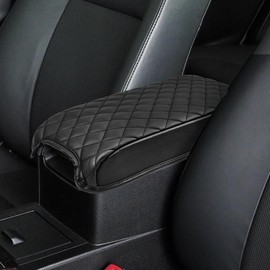 KBH Center Console Cover for Toyota Camry 2012 2013 2014 2015 2016 2017, Vinyl Leather Trim, Car Armrest Protector Cushion, Anti-Scratch, Black