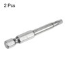 sourcing map 2pcs T25 Security Torx Bit 1/4" Hex Shank