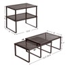 SONGMICS Cabinet Shelf Organizer, Stackable, Expandable, Set of 4 Metal