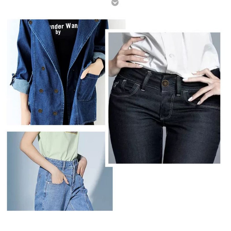 HappyHome Button Jeans Denim Replacement Remake Set of 10 Easy