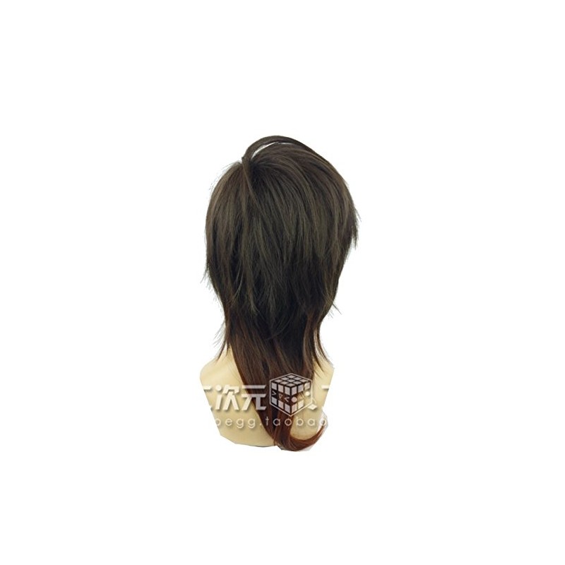 Cosplay Wigs Mixture Dark Brown guradyie-syon Semi Long Medium Men's