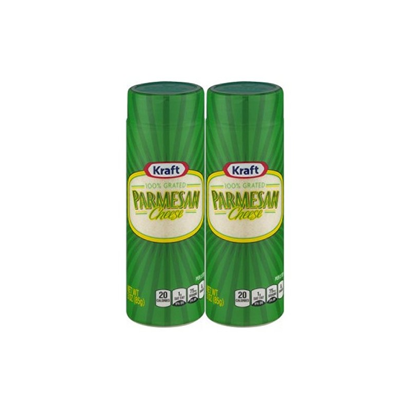Kraft Grated Parmesan Cheese, 3 Oz (Pack of 2)