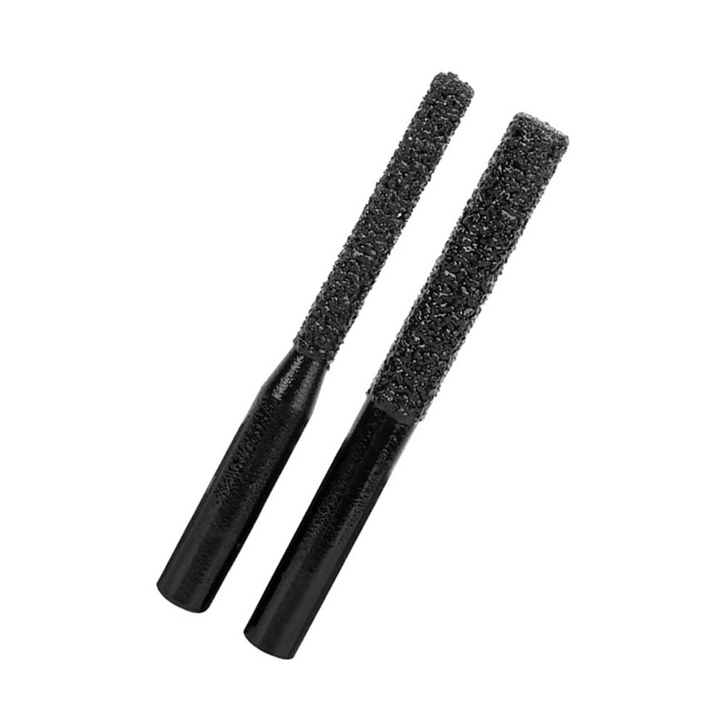 2Pcs Diamond Router Bits Black Brazed Straight Shank for Quartz
