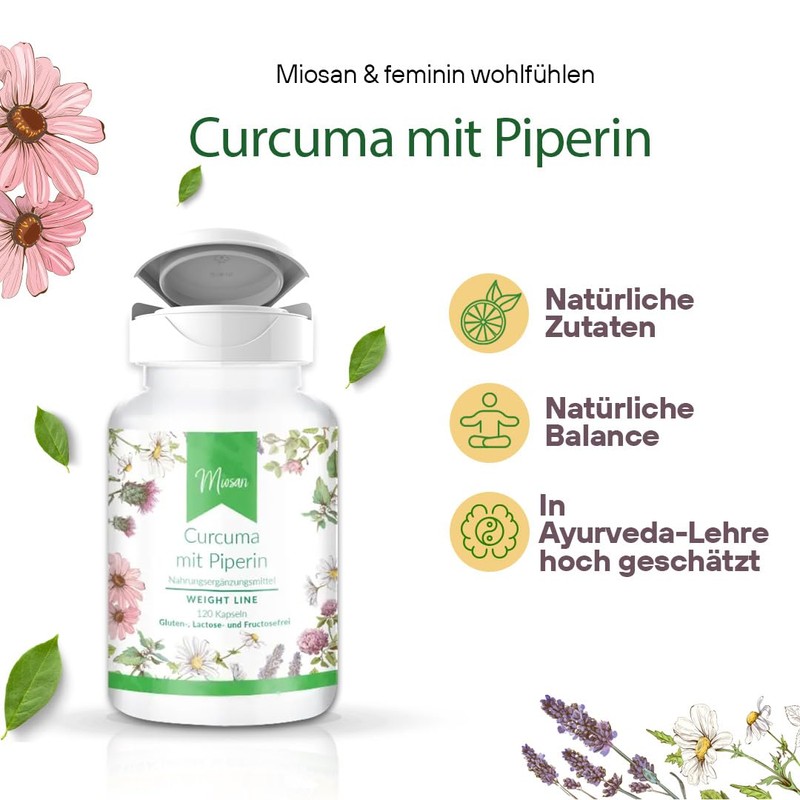 Curcuma with Piperine - Weight Line - 120 Capsules -