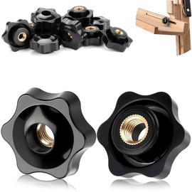 TXXATX Pack of 12 Star Grip Nuts M5 Knurled Nut Outer Diameter 25 mm Star Handle M5 Toggle Nut Lockable Star Nut Clamping Knob for Machine Tools Fitness Equipment Furniture DIY Model Making