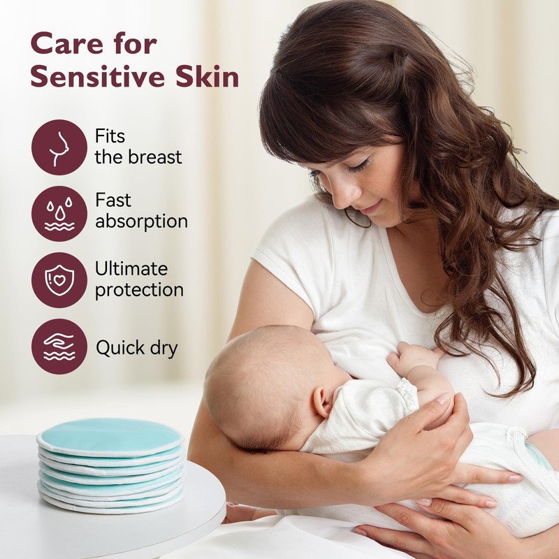 Momcozy Reusable Nursing Pads, Innovative Use of One Way Moisture-Wicking