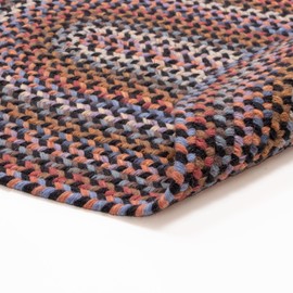 Super Area Rugs Premium Wool Braided Rug - Soft & Reversible Woven Rug- Made in USA - Black Rug, 2' X 3'