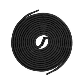 Andiker 2Pcs Round Boot Laces, 120cm Ultra Strong Durable Shoelaces for Walking and Hiking, Detachable Heavy Duty Shoe Laces Replacement for Various of Boots and Trainers (black)