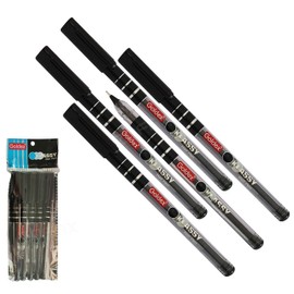 Goldex Klassy BLACK 5 x 0.7mm Fine Tip Ballpoint Pens Smooth Effortless Writing