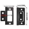 MARRTEUM 8 Pieces 2 Inch Non Mortise Door Hinge, Black
