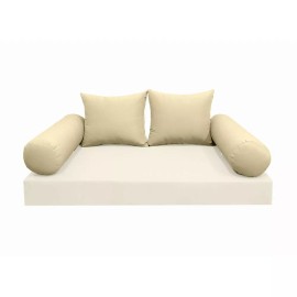 *COVER ONLY*-Style 4 Outdoor Bolster Pillow Cushion Knife Edge Queen AD103