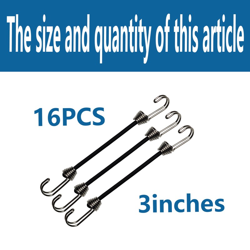 YELIER Mini Bungee Cords with Hooks. Small Bungee Cords with