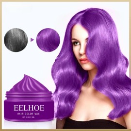 Cera Color Temporal Peinar Cabello Peinado Look Gris F