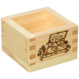 Koyanagi Sangyo 64010 Natural Wood Ichigai Masu Seven Lucky Gods Made in Japan