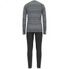 Odlo Unisex Children's Active Warm Eco Baselayer Set, Black-Grey Melange,