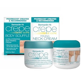 Dermactin Soufflé Corporal Clásico Crepe Be Gone De 85 G Y Crema Reafirmante Para El Cuello De 85 G (Set De 2 Piezas)