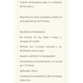 Crema Contorno de Ojos Volu-Firm Mary Kay 14g Hipoalergénica Libre de Parabenos