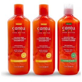 Cantu Pack 2 Shampoo + 1 Acondicionador Cantu