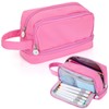 Alyvisun Large Capacity Pencil Case with 3 Compartments for Boys