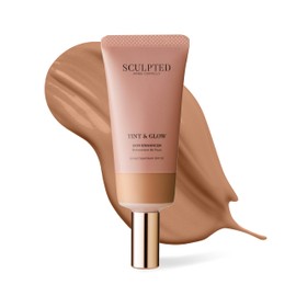 Tint & Glow Hydrating Moisturising Skin Enhancer from Sculpted by Aimee (Deep Tan 8.0) – 45ml Cruelty-Free Moisturising & Tinted Skin Booster with SPF 30 and Blue Light Protection