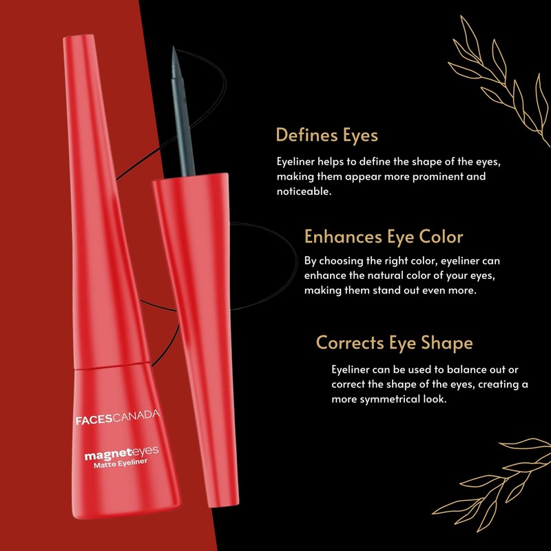 FACESCANADA Matte Eyeliner - Black | Waterproof Liquid Eyeliner with