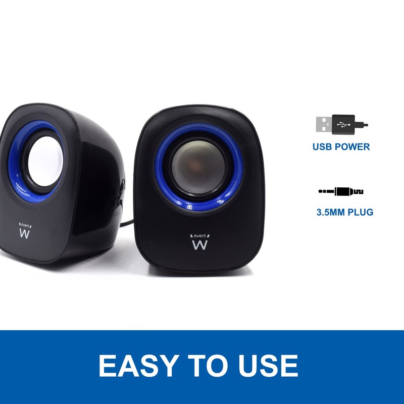 Ewent EW3501 Audio System 2.0 Speaker Stereo Speaker Powered by